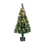 Trade Shop Traesio-albero Di Natale Fibra Ottica 60cm 60 Punte Multicolore Colore Verde -