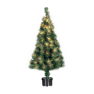 Trade Shop Traesio-albero Di Natale Fibra Ottica 60cm 60 Punte Multicolore Colore Verde -