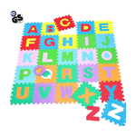 Trade Shop Traesio-tappeto Puzzle Per Bambini Set 36 Pezzi Gioco Tappetino Lettere Alfabeto Gomma -