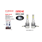 Maxtech-led Auto E Moto Lampade Fari Maxtech H4 C6 Kit Lampadine 36w Luce Bianca 6000k -