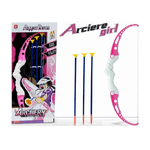 Trade Shop Traesio-arciere Girl Arco Con 3 Frecce Giocattolo Gioco Bambine -