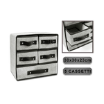 Cleafe-portaoggetti Cassettiera Tessuto 5 Cassetti Scatola Pieghevole Salvaspazio Organizer -