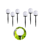 Trade Shop Traesio-6 Lampione Solare 1 Led Giardino 10 Cm Picchetto Lampade Globo Esterni Te-b0164 -