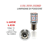 Trade Shop Traesio-lampadina Canbus 35 Led Rosso Auto 1156 3030 12v Stop Freni Retromarcia Ca-88 -