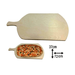 Trade Shop Traesio-tagliere Per Pizza A Metro Teglia Vassoio Legno Rettangolare Con Manico 72x37cm -