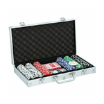 Trade Shop Traesio-set Valigetta Da Poker Confezione 300 Fiches 2 Mazzi Di Carte 5 Dadi -