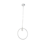 Trade Shop Traesio-lampadario Soffitto A Sospensione Pendente Cerchio Portalampada E27 B35-o Bianco -