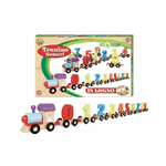 Trade Shop Traesio-trenino Treno Con Vagoni Numeri In Legno Giocattolo Gioco Infanzia Bambini +24 -