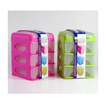 Trade Shop Traesio-cassettiera Plastica 3 Cassetti Colorata Multiuso Plastica Minuteria Cotone -