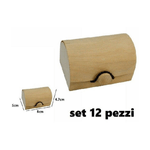 Trade Shop Traesio-set 12 Scatole Box Astuccio In Legno Decoupage Portagioie Cofanetto 53488a -