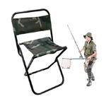 Trade Shop Traesio-sediolino Pieghevole Per Pesca Campeggio Con Schienale Sedia Sgabello Militare -