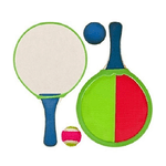 Trade Shop Traesio-set 2 Racchette 2in1 Doppia Funzione Con 2 Palline Beach Tennis Spiaggia Mare -