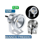 Trade Shop Traesio-faretto Faro Cob A Led Bianco Freddo 10w 12v Per Esterno Ip65 Impermeabile -