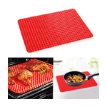 Trade Shop Traesio-pyramid Pan Tappeto In Silicone Forno Microonde Antiaderente Teglia Scola Grassi -