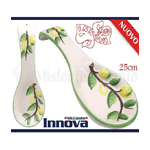 Trade Shop Traesio-poggiamestolo Poggia Mestolo In Ceramica Limoni Lunghezza 25cm Cucina -