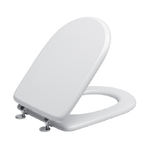 Trade Shop Traesio-copriwater Bagno Universale Legno Mdf Bianco Copri Wc Sanitari Forma A U -        3,5