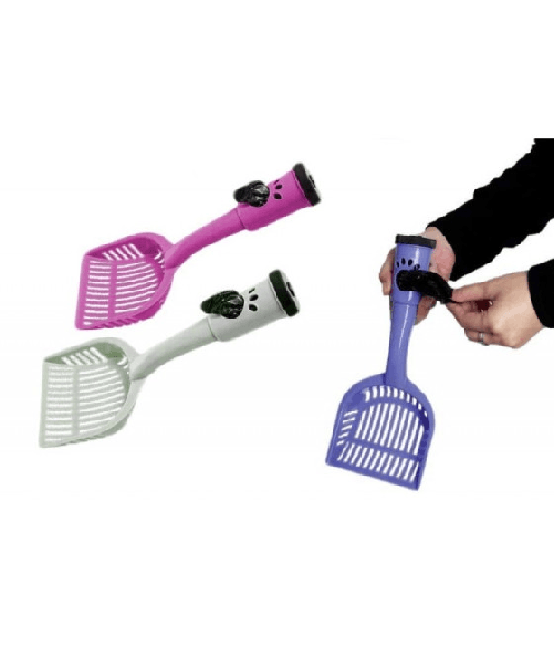 Trade Shop Traesio-paletta Escrementi Con Dispenser Porta Sacchetti Igienici Per Cani Gatti -