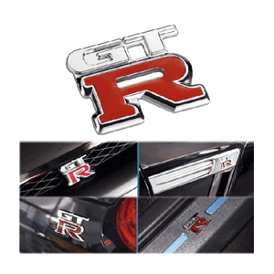 Trade Shop Traesio-adesivo Decorazione 3d In Metallo Cromato Per Auto Figura Stemma Gt R Sticker -