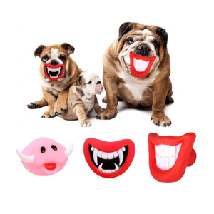 Trade Shop Traesio-gioco Da Mordere Per Cani Smile Con Suono In Gomma Naturale Dentiera Per Cani -