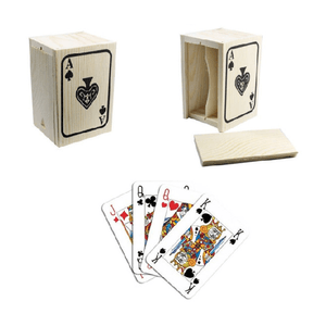 Trade Shop Traesio-porta Carte Gioco Scatola Legno Confanetto Decoupage Poker Scala 40 Decoro -