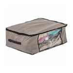 Trade Shop Traesio-contenitore Salvaspazio In Tessuto Cambio Stagione Coperte Vestiti 60x45x30cm -