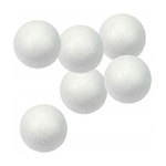 Trade Shop Traesio-palla Sfera 30pz Polistirolo 2.5cm Bianca Pallina Decorazione Lavoretti Addobbi Natalizi -