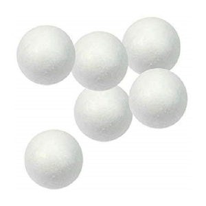 Trade Shop Traesio-palla Sfera 30pz Polistirolo 2.5cm Bianca Pallina Decorazione Lavoretti Addobbi Natalizi -