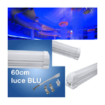 Trade Shop Traesio-lampada Luce 60cm Sottopensile Ambienti Luce Blu Barra Led Tubo Neon T8 9 Watt -