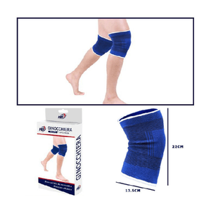 Trade Shop Traesio-coppia Ginocchiere Fascia Elastica Anallergica Lavabile Fitness Sport Palestra -