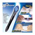 Trade Shop Traesio-5 Second Fix Colla 4g Vetro Plastica Metallo Legno Fissa Saldatura Luce Uv -