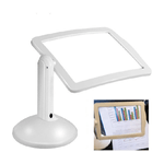 Trade Shop Traesio-lente Ingrandimento 3x 360° Da Tavolo Con Luce A Led Supporto Lettura A Batterie -