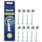 Braun Oral-B CrossAction Testine Di Ricambio Con Tecnologia CleanMaximiser, Confezione Da 9 Pezzi