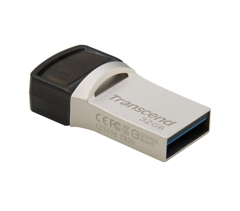 Transcend-JetFlash-890-32GB-unita-flash-USB-USB-Type-A---USB-Type-C-3.2-Gen-1--3.1-Gen-1--Nero-Argento