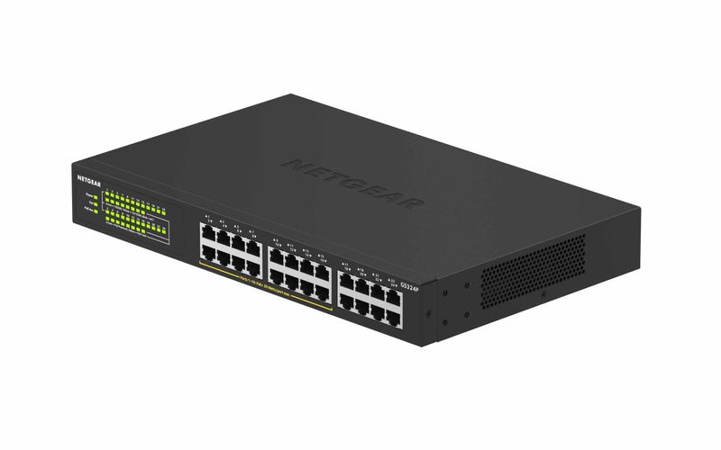 NETGEAR-GS324P-Non-gestito-Gigabit-Ethernet--10-100-1000--Supporto-Power-over-Ethernet--PoE--1U-Nero