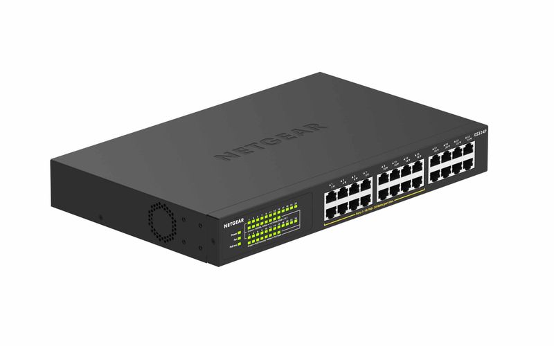 NETGEAR-GS324P-Non-gestito-Gigabit-Ethernet--10-100-1000--Supporto-Power-over-Ethernet--PoE--1U-Nero