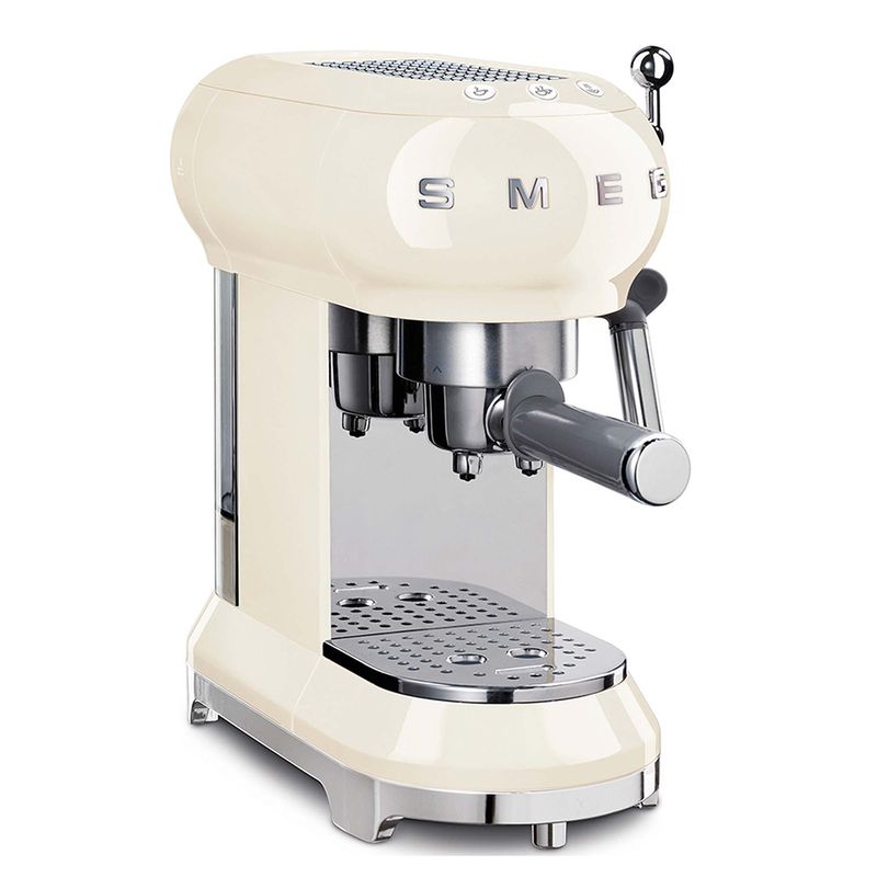 Smeg-Macchina-da-Caffe--Espresso-Manuale-50-s-Style-–-Panna-LUCIDO-–-ECF01CREU