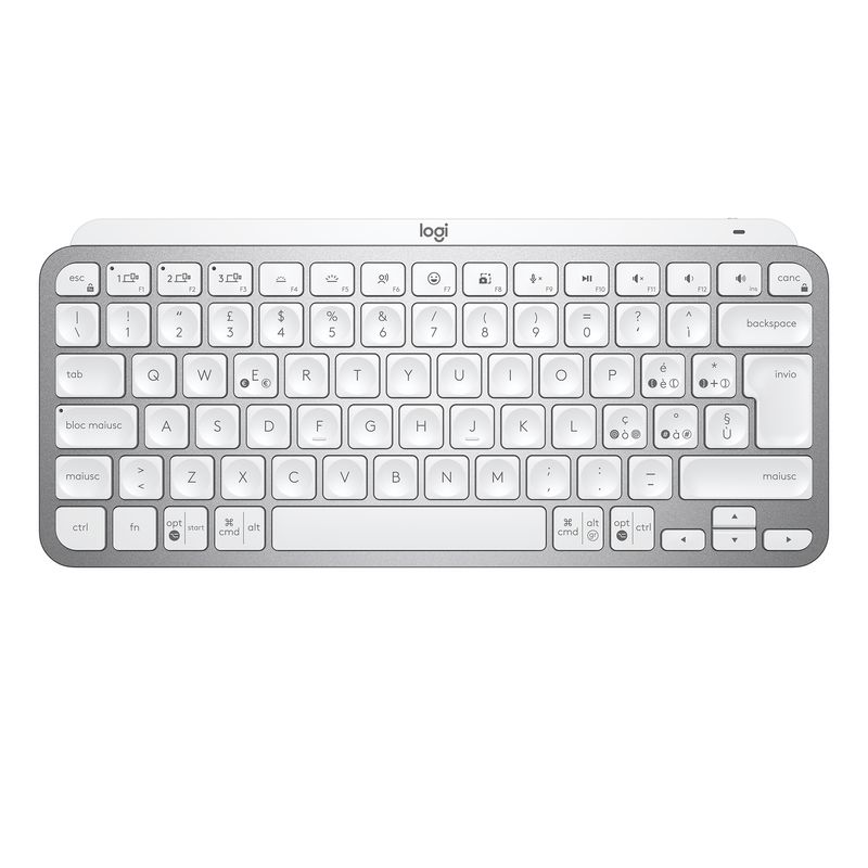 Logitech-MX-Keys-Mini-tastiera-RF-senza-fili---Bluetooth-QWERTY-Italiano-Grigio