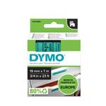 DYMO-D1---Standard-Etichette---Nero-su-verde---19mm-x-7m--Dymo-45809-19mm-x-7m-Black-on-Green-Tape-