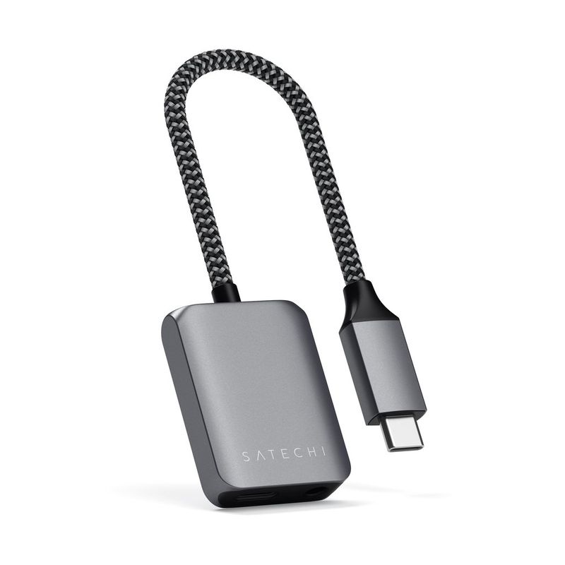 Satechi-ST-UCAPDAM-adattatore-per-inversione-del-genere-dei-cavi-USB-C-USB-C-3.5mm-Grigio