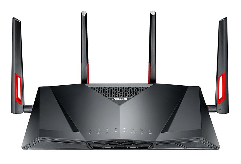 ASUS-DSL-AC88U-router-wireless-Gigabit-Ethernet-Dual-band--2.4-GHz-5-GHz--Nero-Rosso