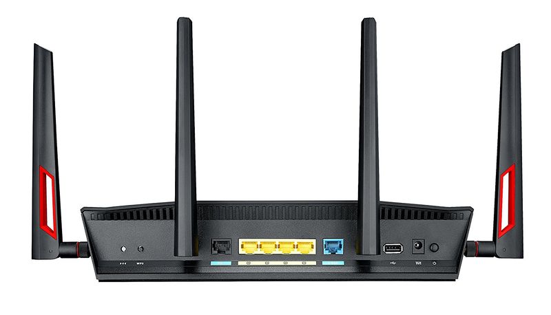 ASUS-DSL-AC88U-router-wireless-Gigabit-Ethernet-Dual-band--2.4-GHz-5-GHz--Nero-Rosso