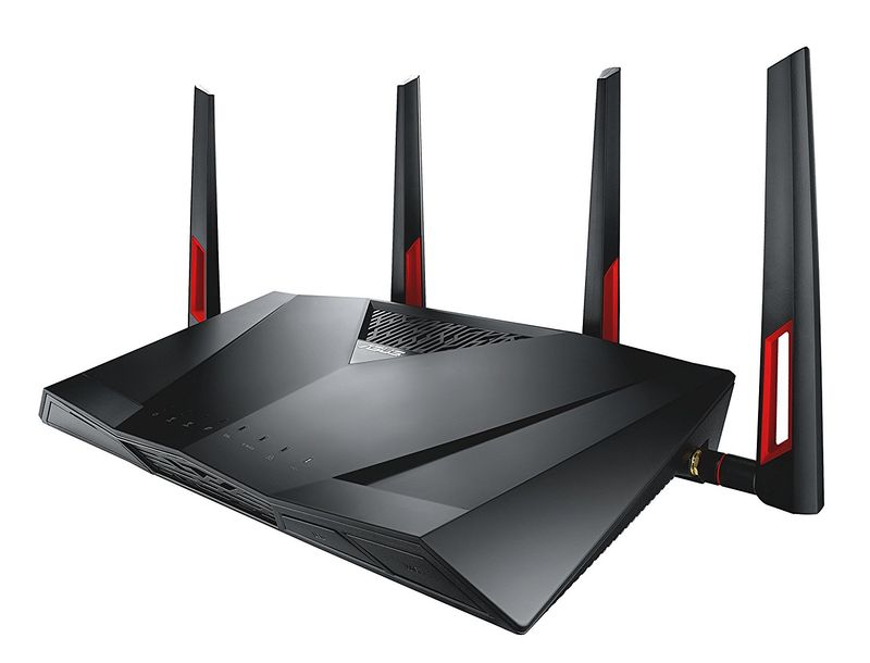 ASUS-DSL-AC88U-router-wireless-Gigabit-Ethernet-Dual-band--2.4-GHz-5-GHz--Nero-Rosso