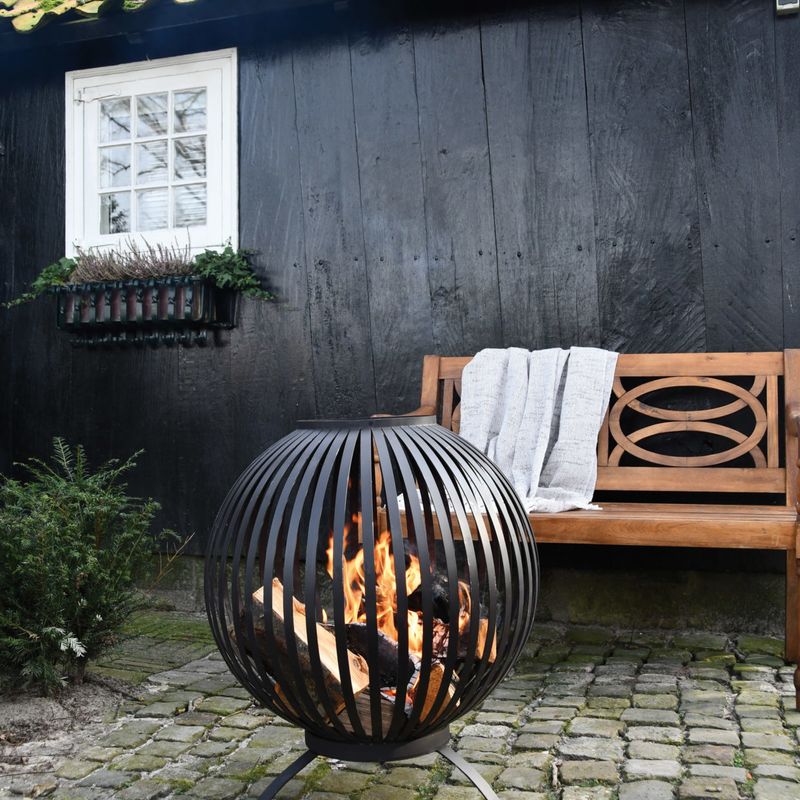 Esschert-Design-Braciere-a-Sfera-in-Acciaio-al-Carbonio-Nero-FF400