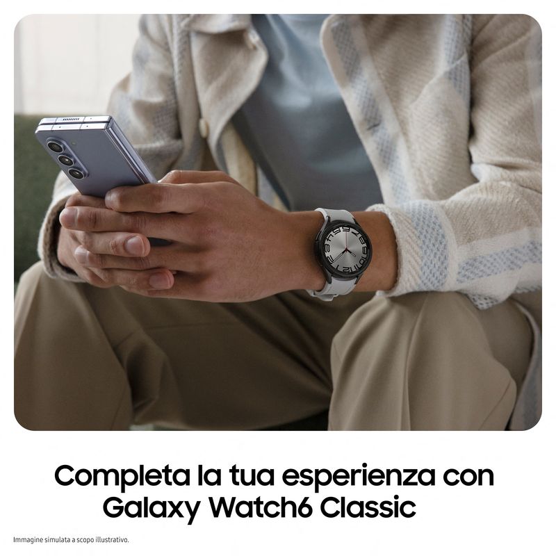 Samsung-Galaxy-Watch6-Classic-Smartwatch-Fitness-Tracker-Ghiera-Interattiva-in-Acciao-Inox-47mm-Silver