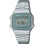 Casio Orologio Digitale al Quarzo Unisex con Cinturino In Acciaio Inox-Argento