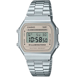 Casio Orologio Digitale al Quarzo Unisex con Cinturino in Acciaio Inox-Argento