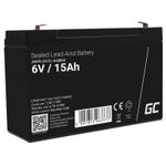 Green Cell AGM40 batteria UPS VRLA AGM 6 V 15 Ah (Green Cell AGM VRLA 6V 15Ah maintenance-free battery for alarm system,