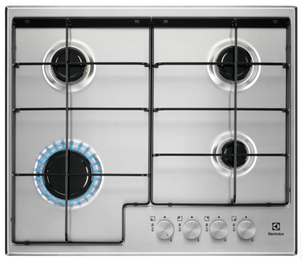 Electrolux EGS6424X piano cottura Acciaio inossidabile Da incasso Gas 4 Fornello(i)