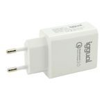 Iggual IGG317174 Caricabatterie per dispositivi mobili Universale Bianco USB Ricarica rapida Interno