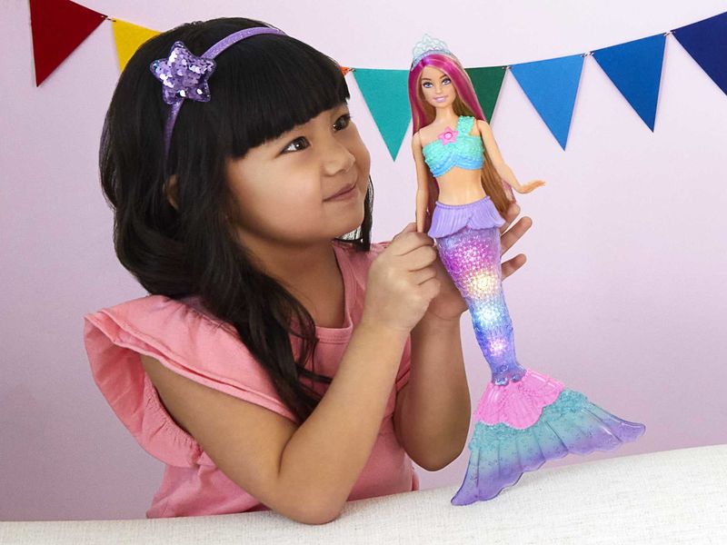 Barbie-Dreamtopia-Sirena-Luci-Scintillanti-Bambola-Bionda-con-Coda-che-si-Illumina